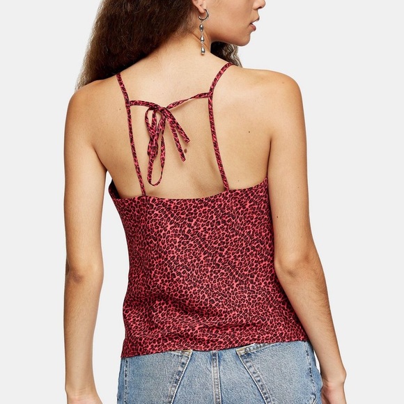 Topshop Leopard Cowl Neck Camisole - Picture 2 of 2
